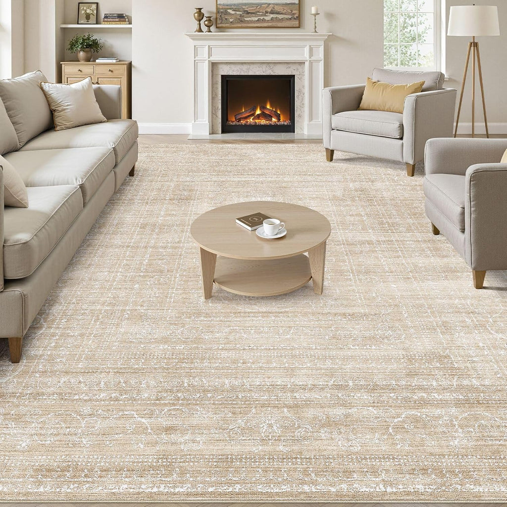 Boho Moroccan Washable Area Rug