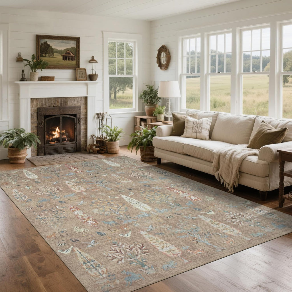 Vintage Faux Wool Area Rug