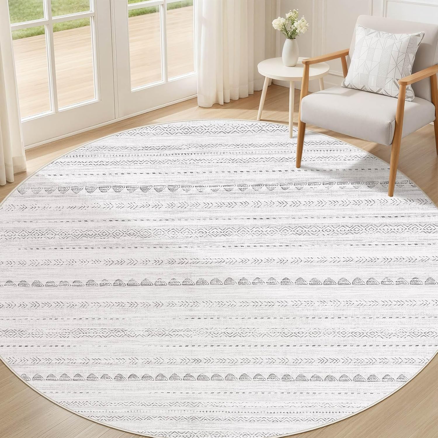 Boho Moroccan Washable Area Rug