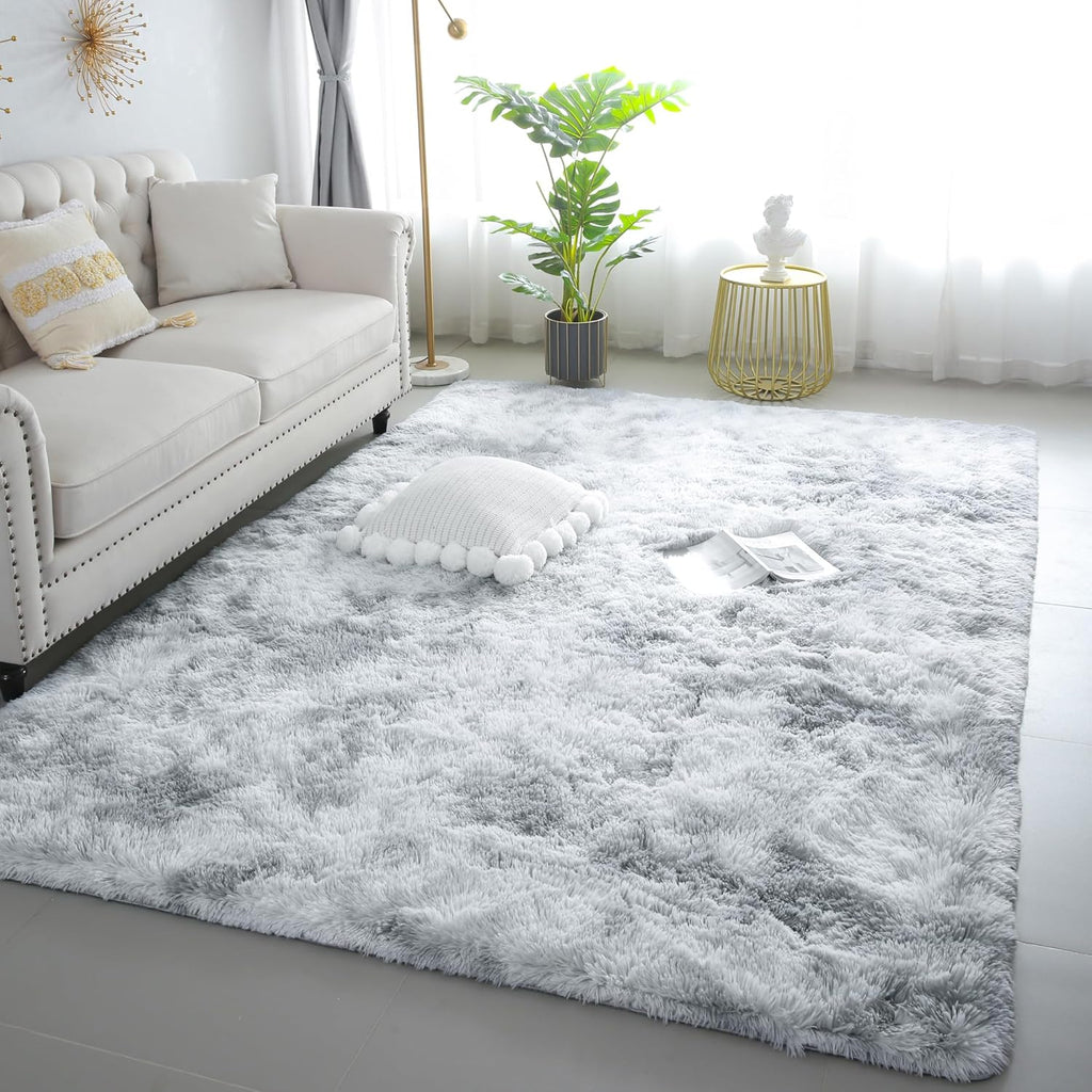 Pink Fluffy Shag Area Rug