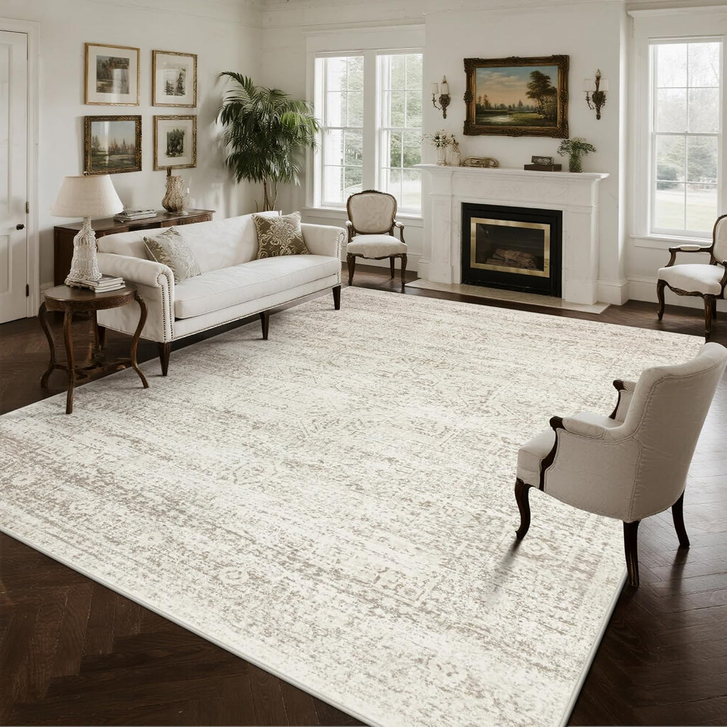 Vintage Faux Wool Area Rug