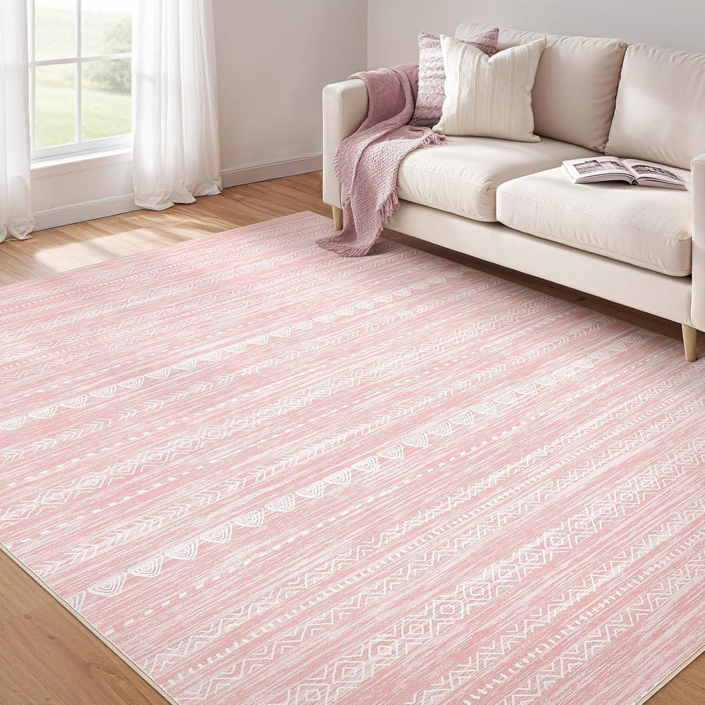 Boho Moroccan Washable Area Rug