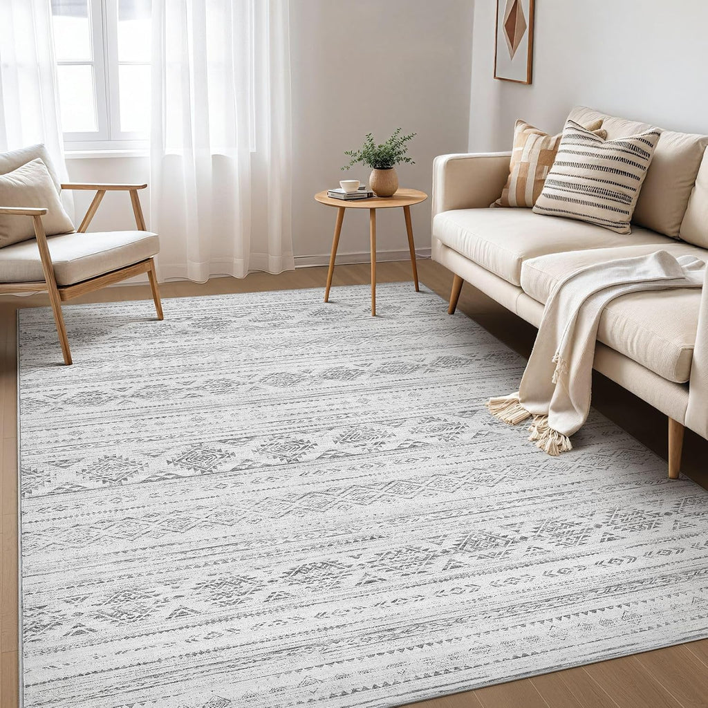 Boho Moroccan Washable Area Rug