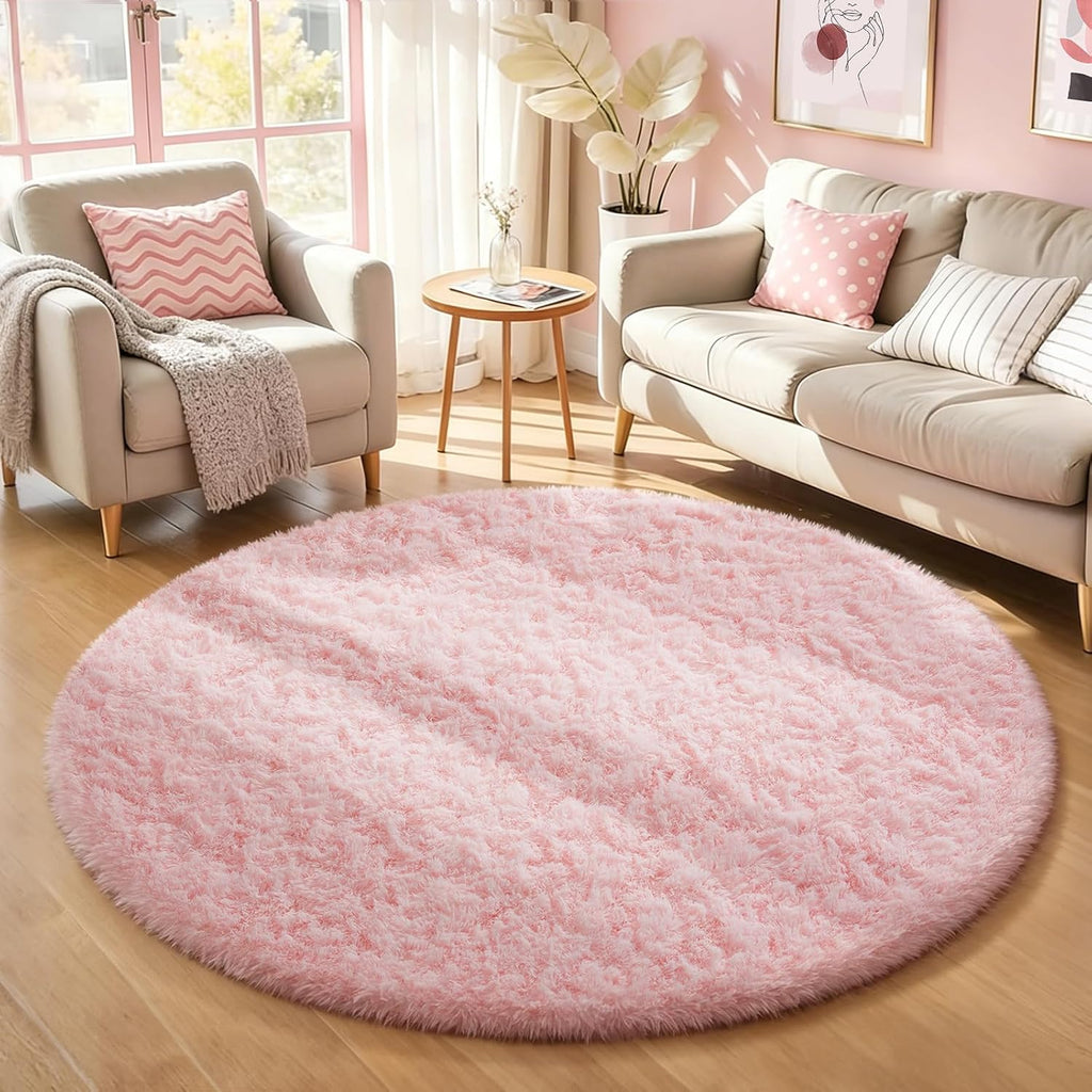 Grey Fluffy Shag Area Rug