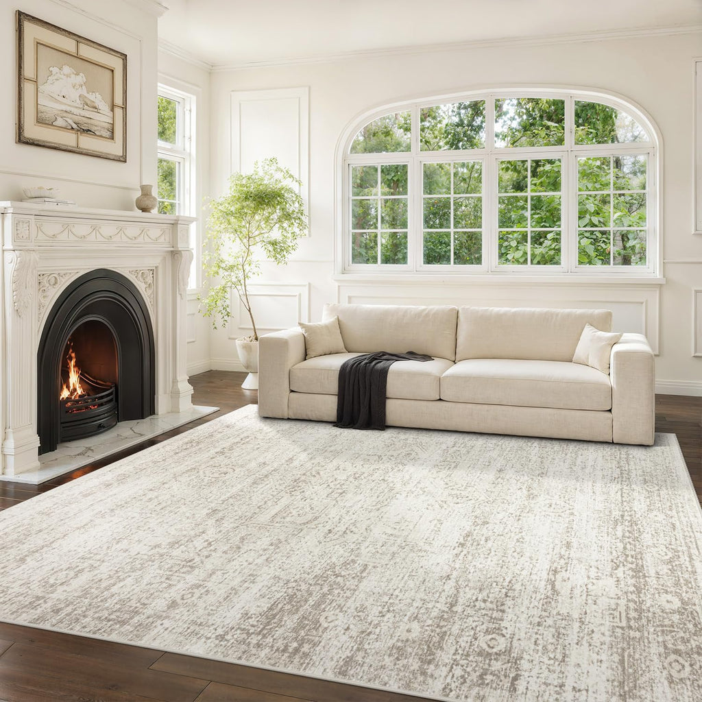 Vintage Faux Wool Area Rug