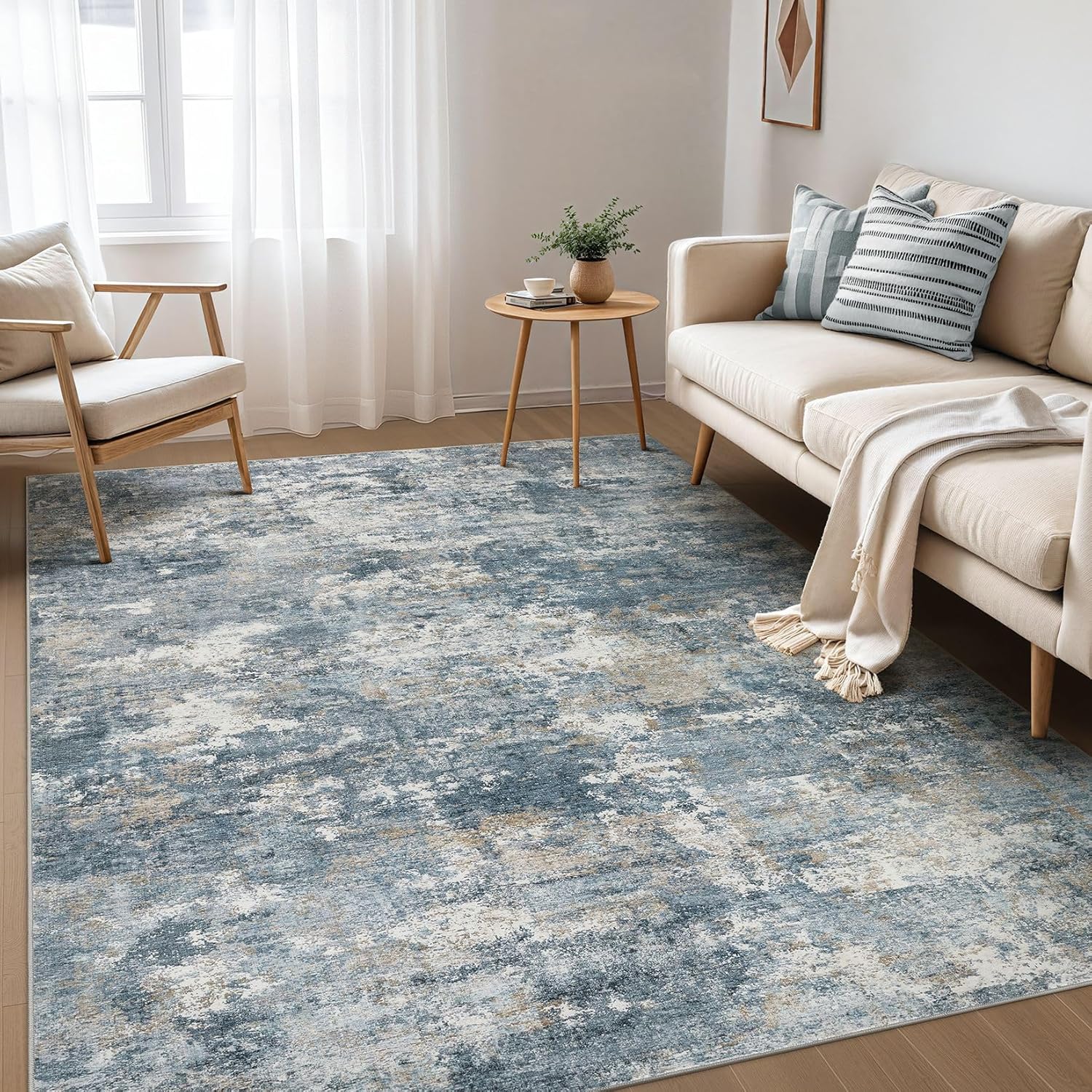 Boho Moroccan Washable Area Rug